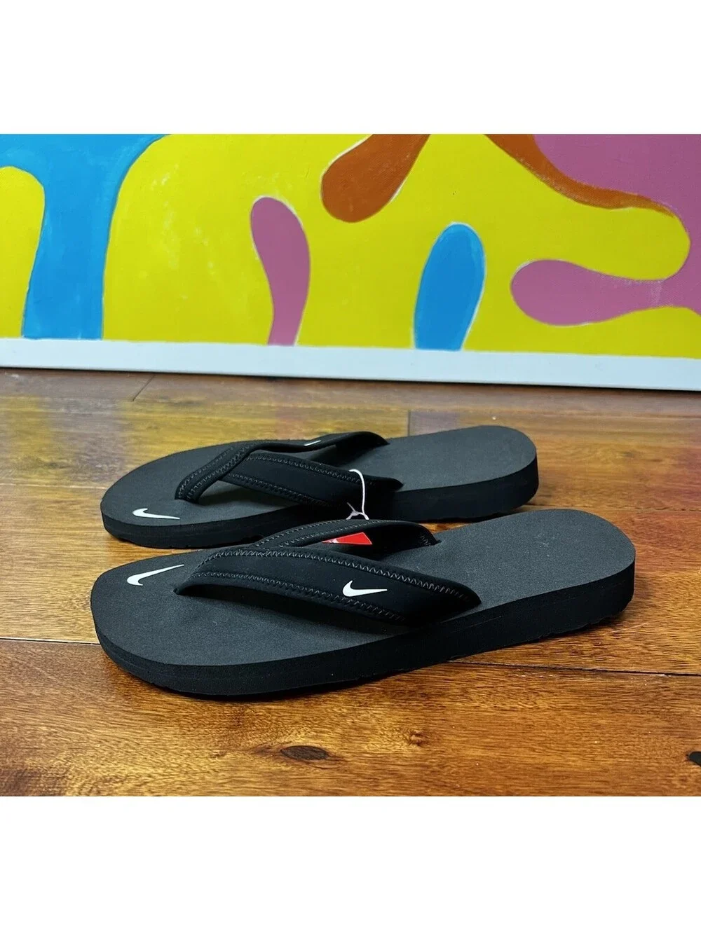 Nike WMNS Celso Girl Thong Sandals Black White Flip Flops 314870-011 NWT Size 6